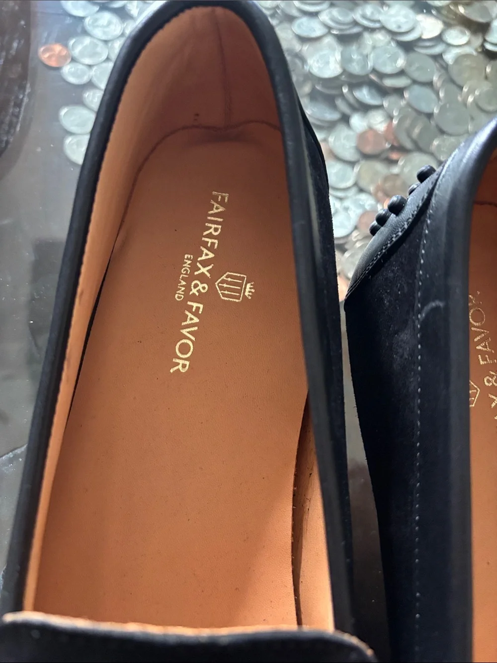Cole Haan Black Suede Tassel Moc Toe Loafers